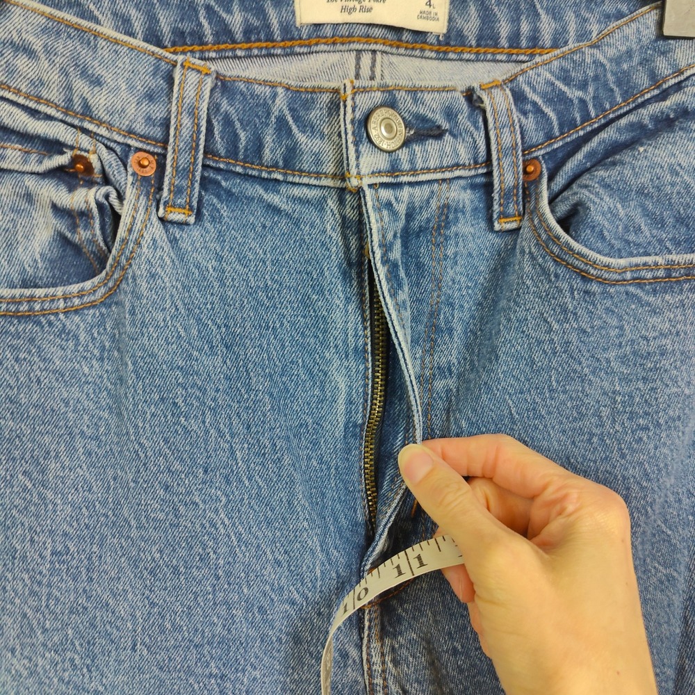 Abercrombie & Fitch The Vintage Flare Jeans Womens 4L 27 Long Blue High Rise - Picture 8 of 13